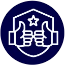 Fast And Reliable Blue Icon