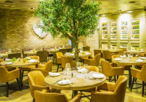 Beautiful decoration inside the Bocconcino Mayfair